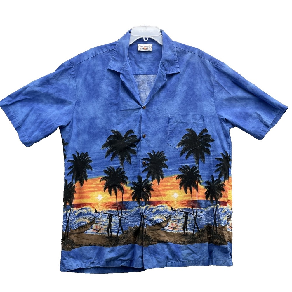 VTG Pacific Legend Hawaiian Shirt Men's XL Tropical Coastal Island 90s Retro USA